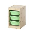 Light white stained pine/light green (-1.200,-)