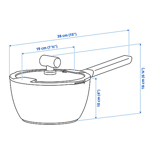 KLIPPFISK saucepan with lid