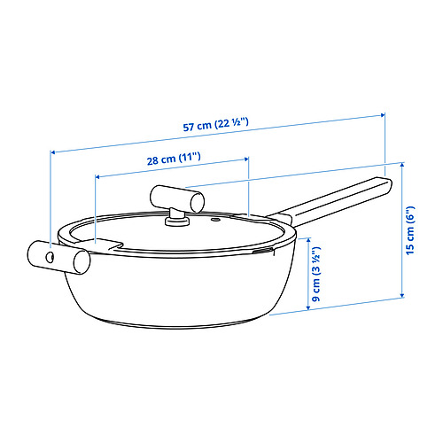 KLIPPFISK steikarpanna með loki