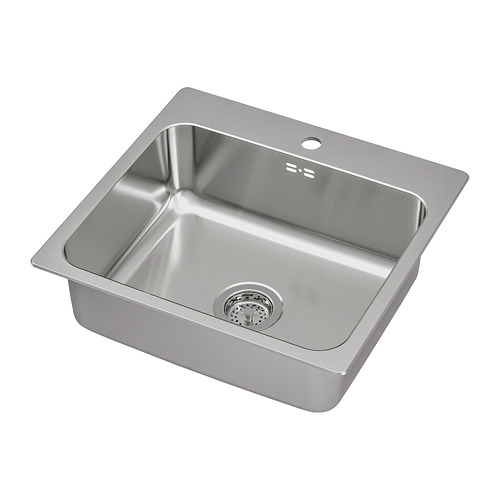 LÅNGUDDEN, inset sink, 1 bowl