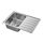 VATTUDALEN, inset sink, 1 bowl with drainboard