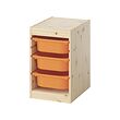 Light white stained pine/light orange (-1.200,-)