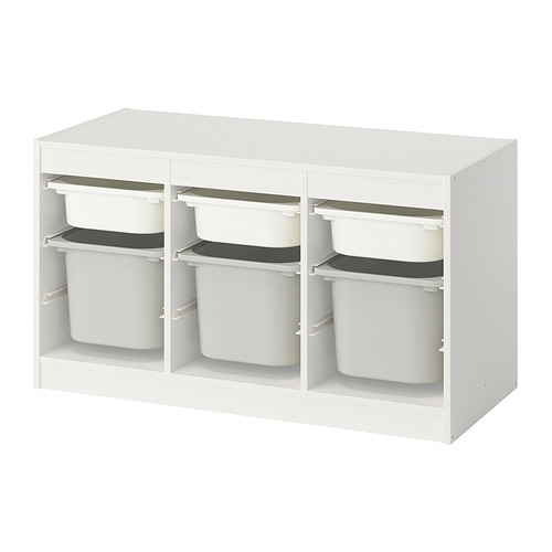 TROFAST, hirsla með kössum