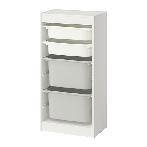 TROFAST, hirsla með kössum