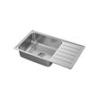 VATTUDALEN inset sink, 1 bowl with drainboard