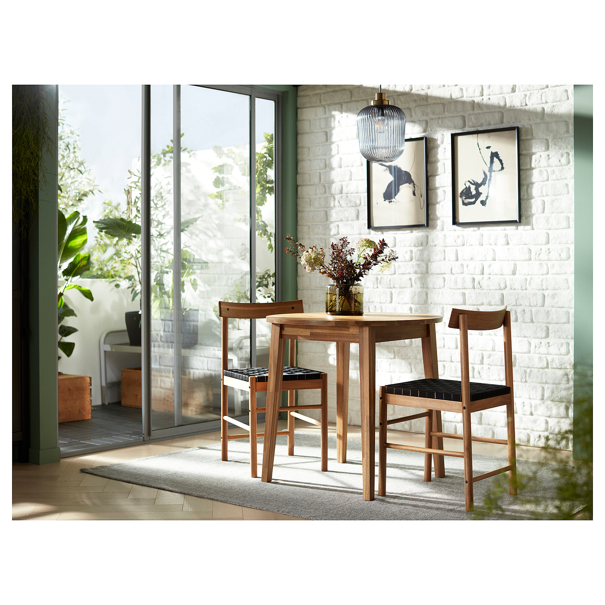 超美品 IKEA NACKANAS ラウンドテーブル ダイニングテーブル