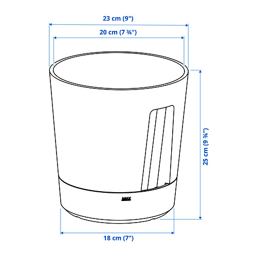 VÅRDTRÄD blómapottur, sjálfvökvandi