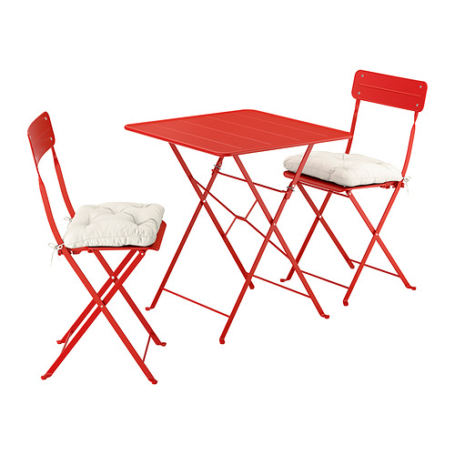 SUNDSÖ, table and 2 folding chairs