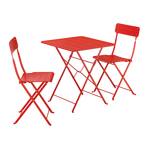 SUNDSÖ, table and 2 folding chairs