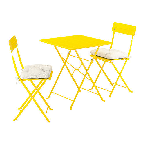 SUNDSÖ, table and 2 folding chairs