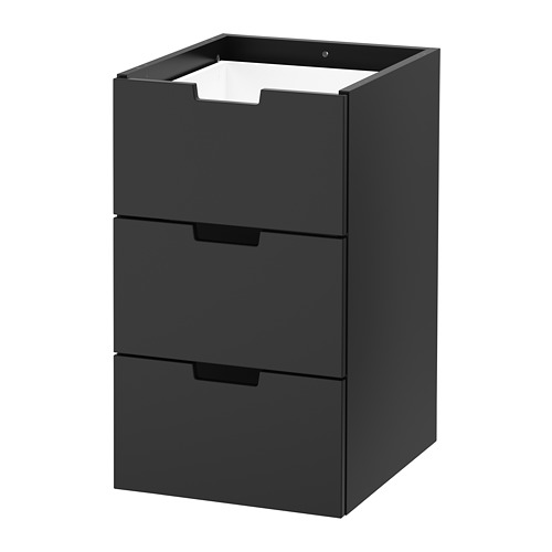 NORDLI, modular chest of 3 drawers