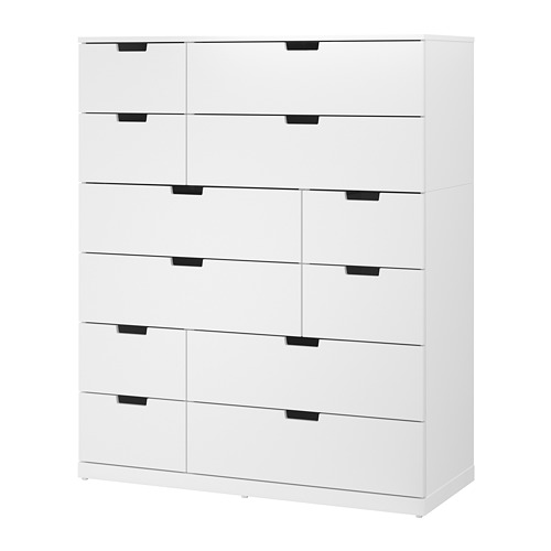 NORDLI kommóða, tólf skúffur