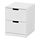 NORDLI, chest of 2 drawers