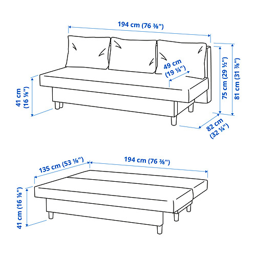 ÄLVDALEN 3-seat sofa-bed