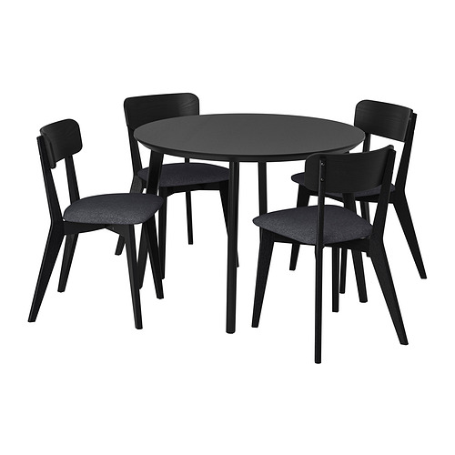 LISABO/LISABO, borð og fjórir stólar