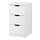 NORDLI, chest of 2 drawers