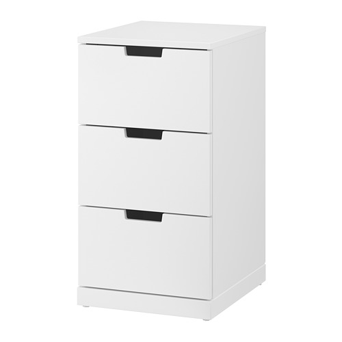 NORDLI, kommóða, þrjár skúffur
