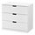 NORDLI, chest of 2 drawers