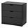 NORDLI, chest of 2 drawers