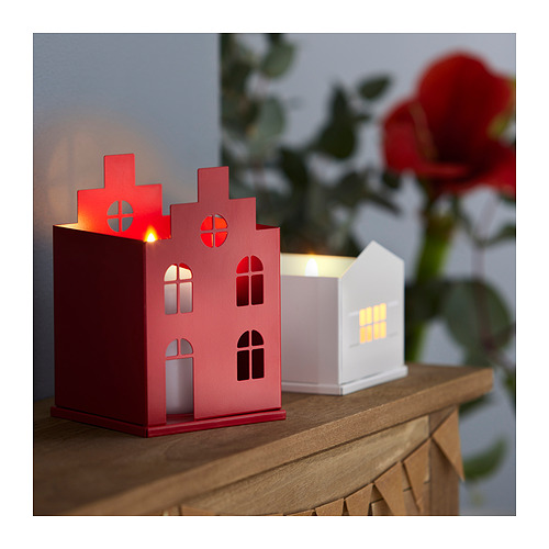 VINTERFINT, pillar candle holder, set of 2