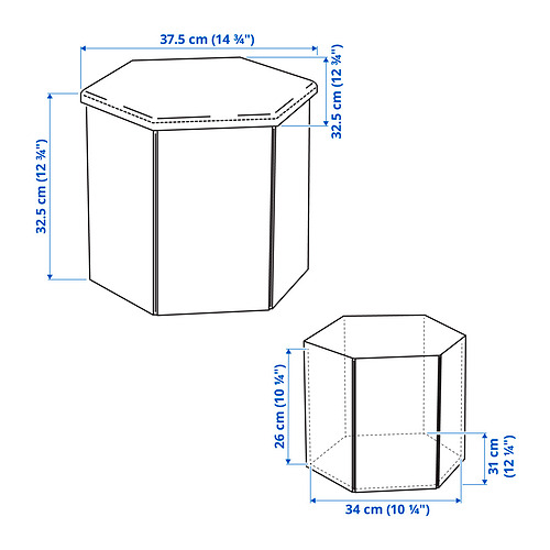 KJUGE skemill með hirslu