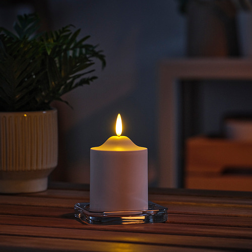 SMÅLOM, LED pillar candle