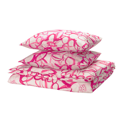 HÄRLIR, duvet cover and 2 pillowcases