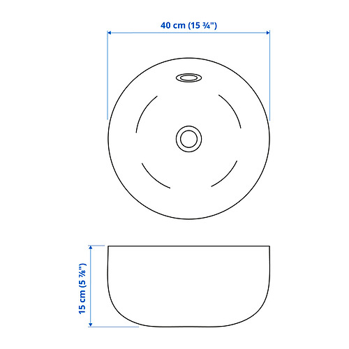 KATTEVIK countertop wash-basin