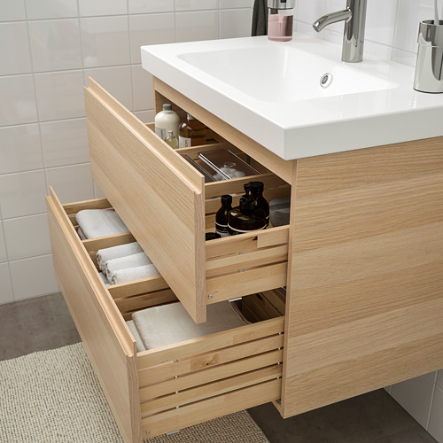 GODMORGON/ODENSVIK, bathroom furniture, set of 4