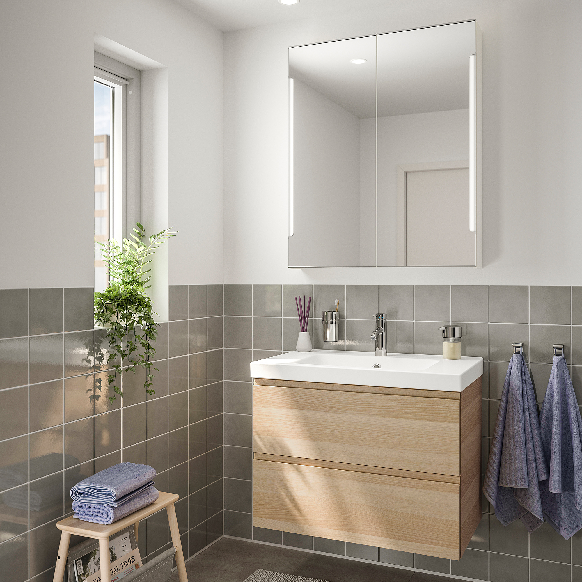 GODMORGON/ODENSVIK bathroom furniture, set of 4