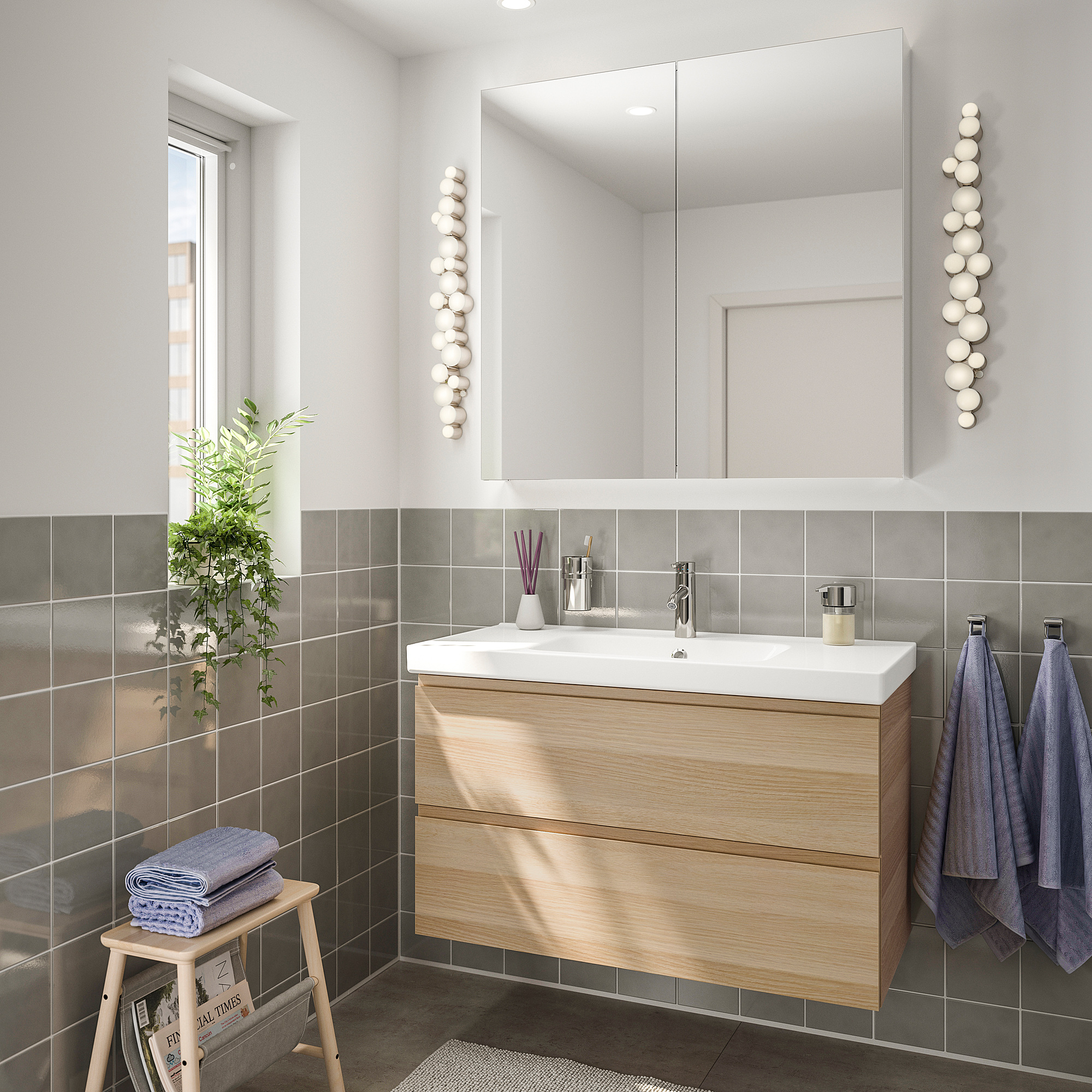 GODMORGON/ODENSVIK bathroom furniture, set of 4
