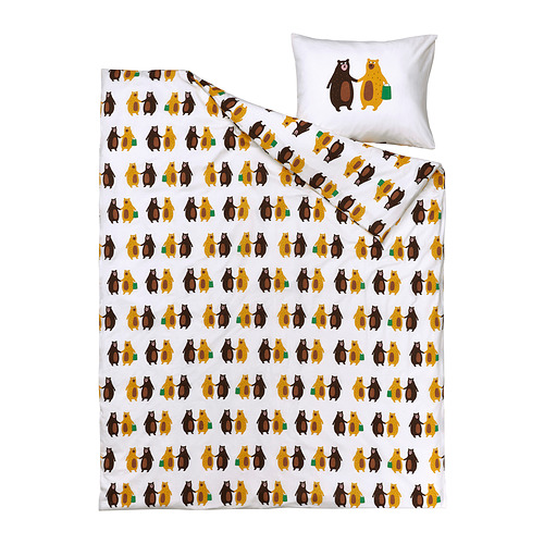 BRUMMIG, duvet cover and pillowcase