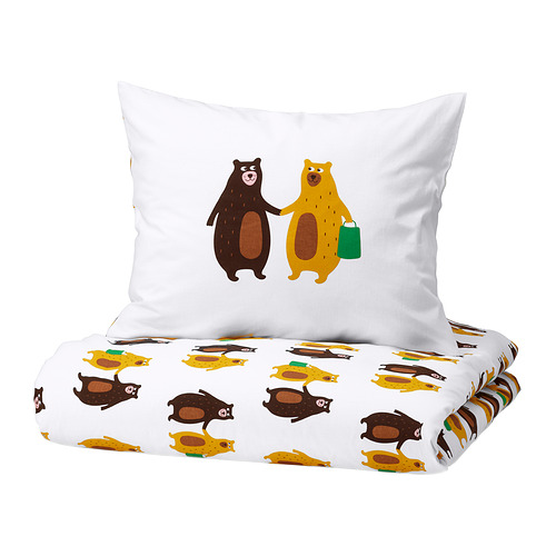 BRUMMIG duvet cover and pillowcase