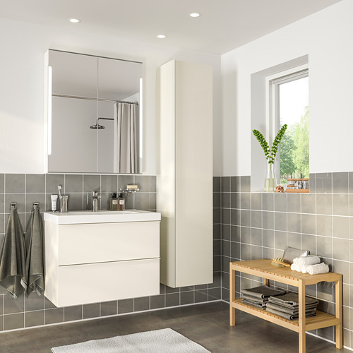 GODMORGON/ODENSVIK, bathroom furniture, set of 5