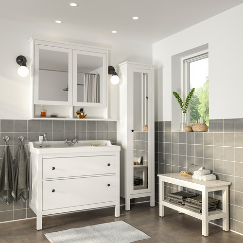 HEMNES/RÄTTVIKEN, bathroom furniture, set of 5