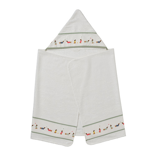 DRÖMSLOTT, baby towel with hood