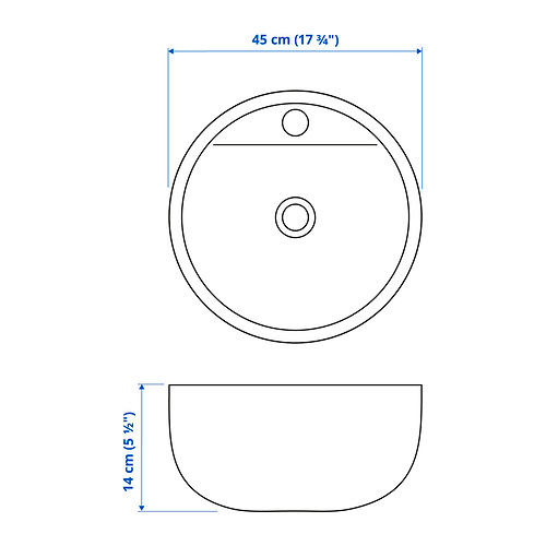 TÖRNVIKEN countertop wash-basin