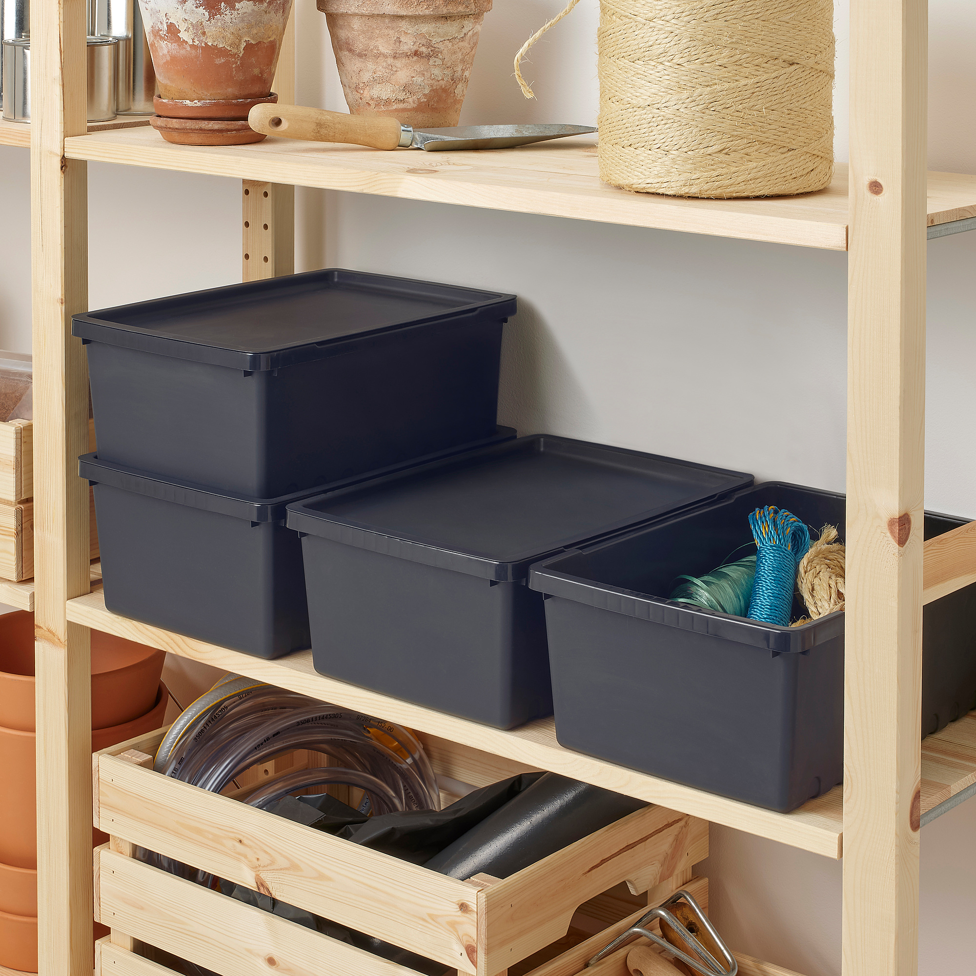 UPPSNOFSAD storage box with lid