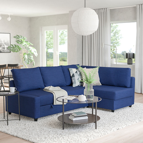 FRIHETEN/KLAGSHAMN, corner sofa-bed with storage