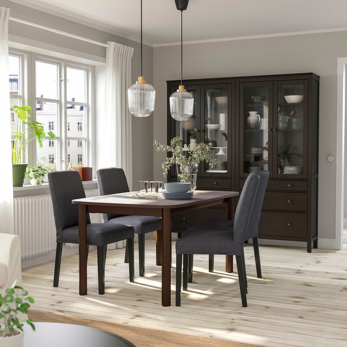 STRANDTORP/BERGMUND, borð og fjórir stólar