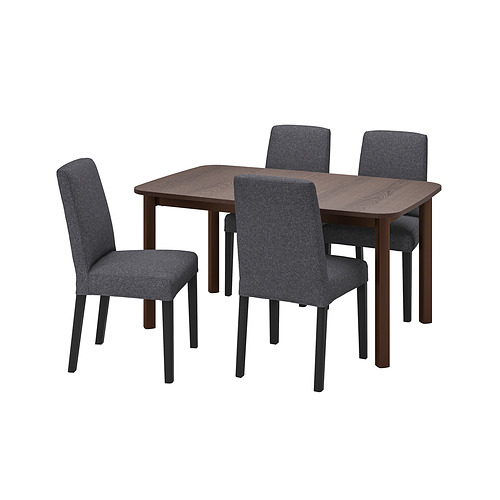 STRANDTORP/BERGMUND, borð og fjórir stólar