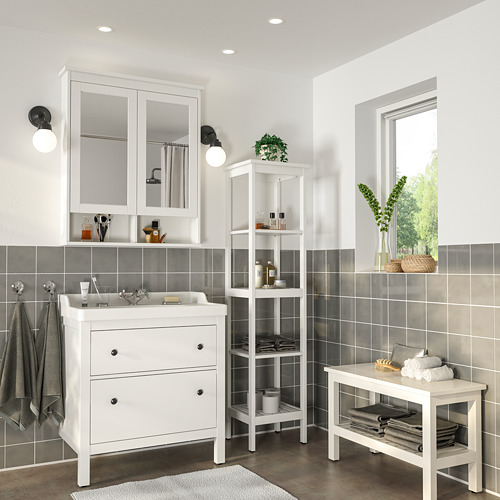 HEMNES/RÄTTVIKEN, bathroom furniture, set of 5