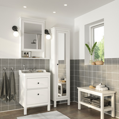 HEMNES/RÄTTVIKEN, bathroom furniture, set of 5