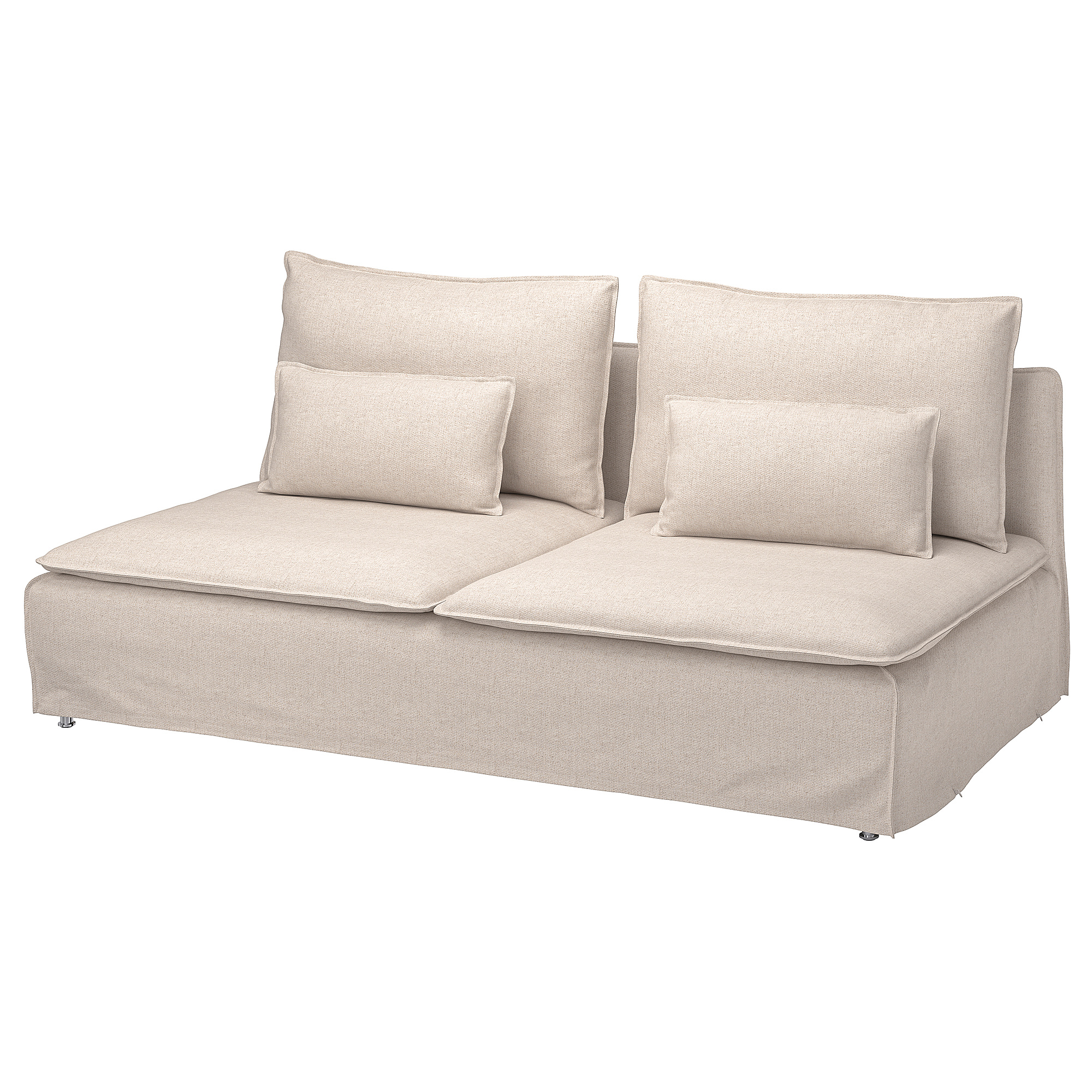 送料込　SODERHAMN IKEA コンパクト　白 SÖDERHAMN compact 3-seat sofa with open end, Fridtuna light