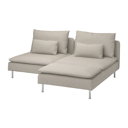 SÖDERHAMN, 2-seat sofa with chaise longue