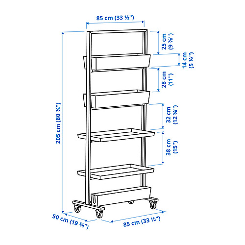 MITTZON frame w cstrs/disp shlf/cable box