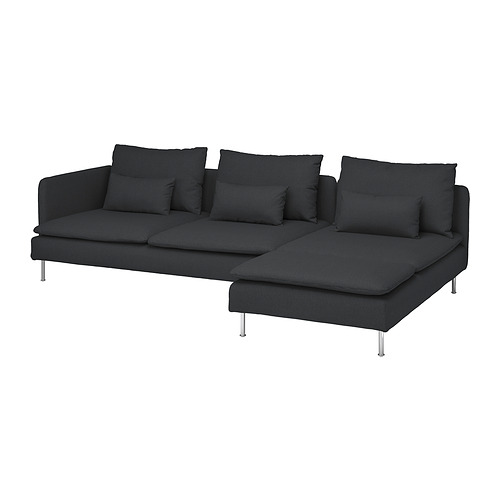 SÖDERHAMN, 4-seat sofa with chaise longue