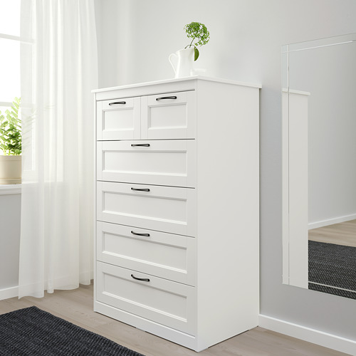 SONGESAND, chest of 6 drawers