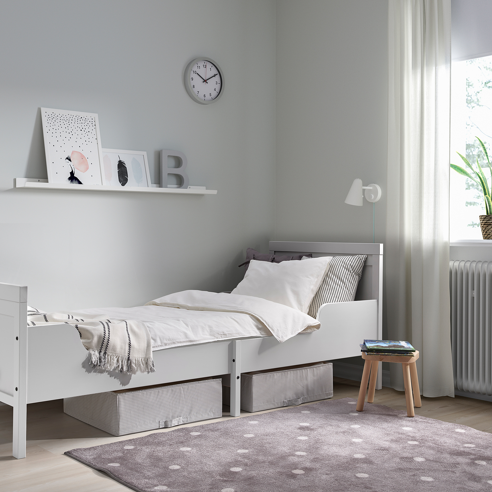 SUNDVIK ext bed frame with slatted bed base