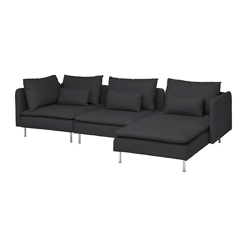 SÖDERHAMN, 4-seat sofa with chaise longue